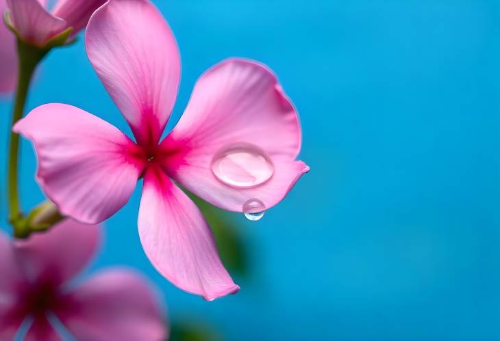 Natures Gem Water Drop on a Pink Blossom